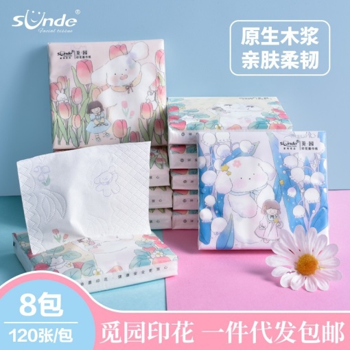 Салфетки бумажные "Meiyuan", 8 упаковок