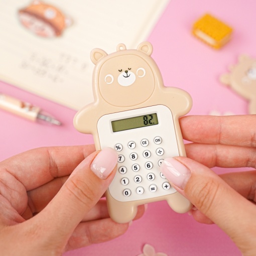 Калькулятор "Мишка" коричневый