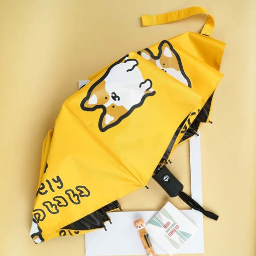 Зонт-автомат "Корги" желтый