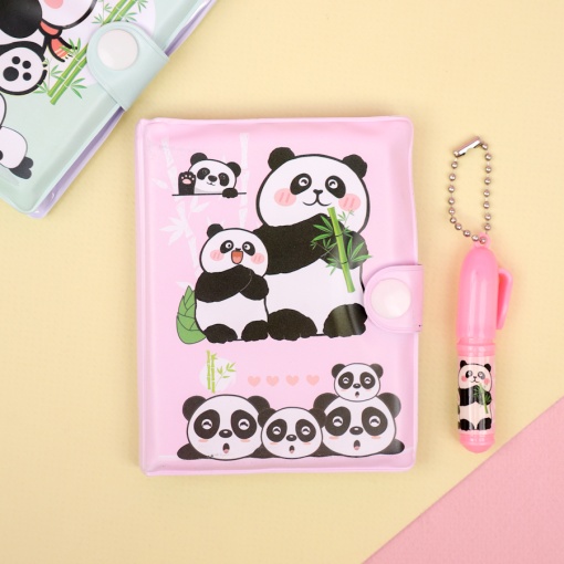 Мини-блокнот с ручкой "Панда", в ассортименте 1шт.
