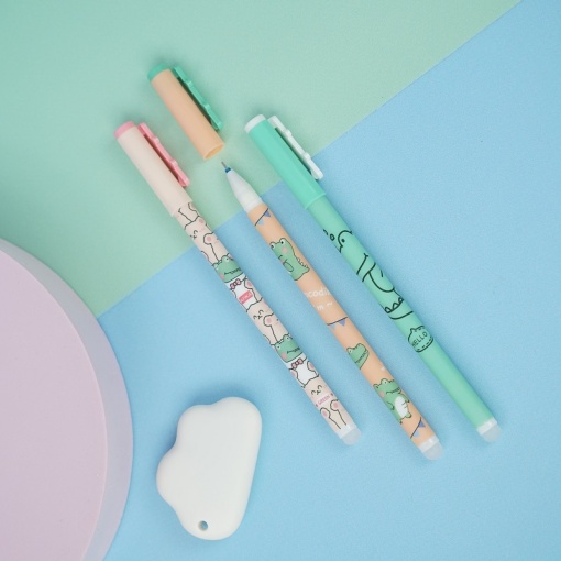 Ручка со стирающимися чернилами и стирашка "Динозавры" 