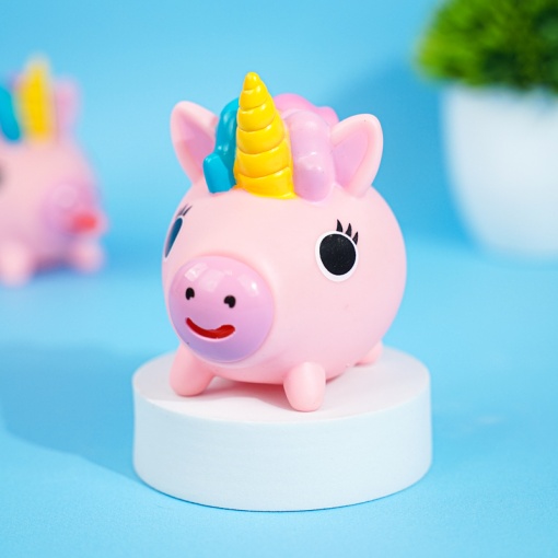 Сквоши со звуком "Дразнилка Единорог" розовый