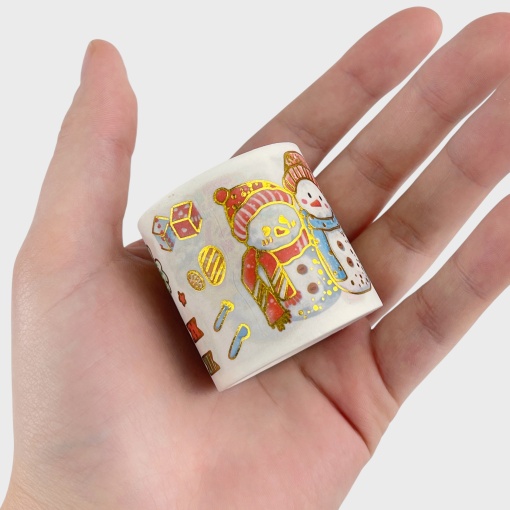 Набор наклеек в рулоне "НГ Merry Christmas" в шоу-боксе 24шт