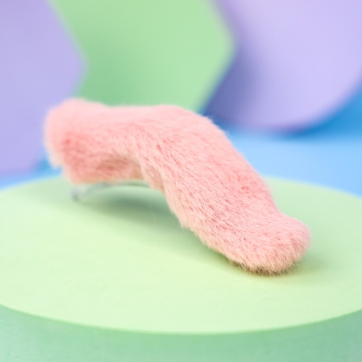 Заколка для волос плюшевая "Fluffy fur", розовый