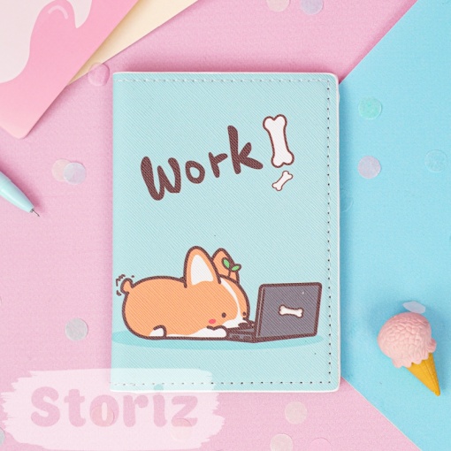 Обложка на паспорт "Working Corgi"