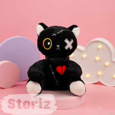 Мягкая игрушка "Cat Dark", черный 25 см