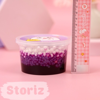 Слайм "Мишки", WOW с шариками, Фиолетовый, 150 гр.