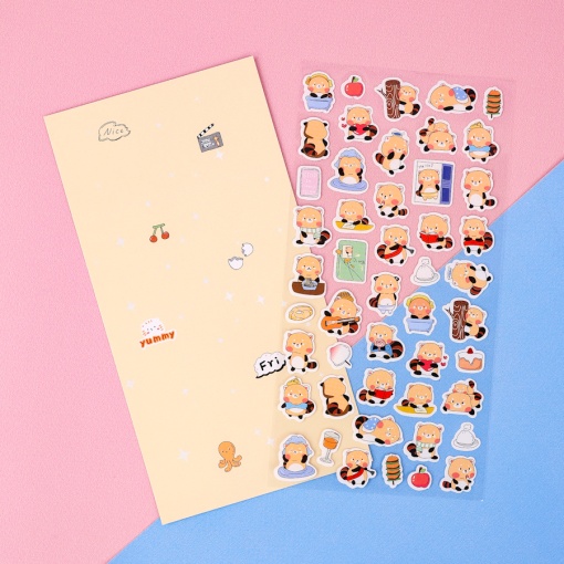 Набор наклеек "Happy Animals" Енот, 1 лист