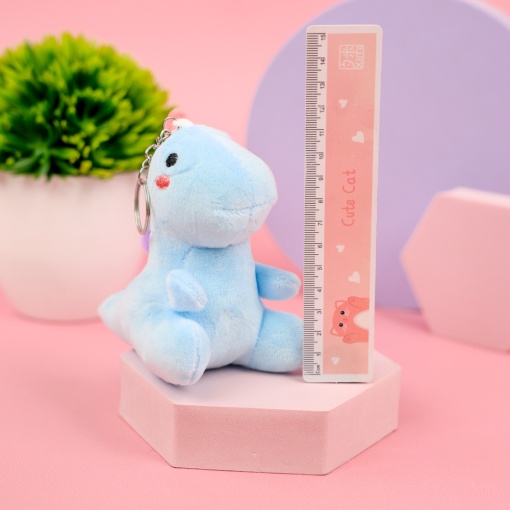 Мягкий брелок "Динозавр" голубой, 12 см