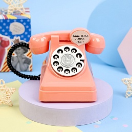 Копилка "Telephone", розовый