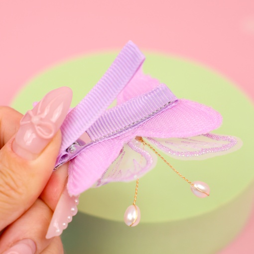 Набор заколок для волос "Бабочка" фиолетовый, 2 шт.