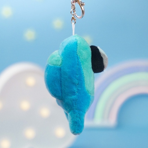 Мягкий брелок "Among Us" голубой, 10 см