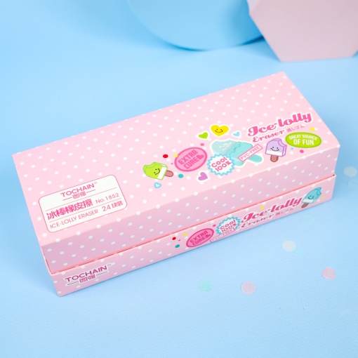 Набор стирательных резинок "Мороженое" №1852, 24шт