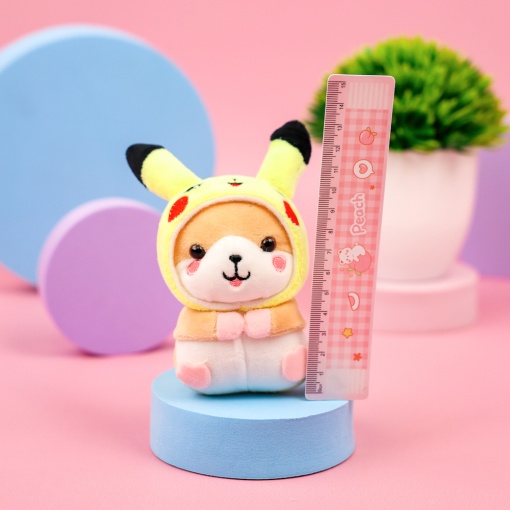 Мягкий брелок "Хомяк в костюме Пика-Пика" 11 см