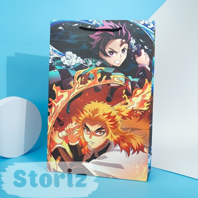 Подарочный пакет "Demon Slayer" 41x27,5x8,8см