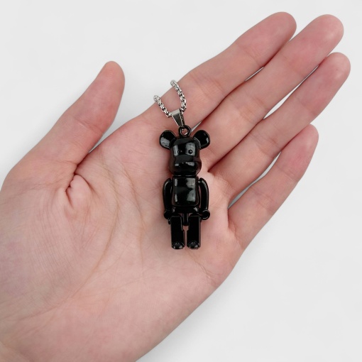 Кулон на цепочке "Bearbrick" черный