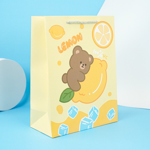 Подарочный пакет "Lemon" L 33x25x12 см
