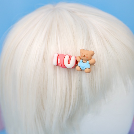 Заколка для волос "I love you bear"