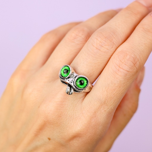 Кольцо "Зеленоглазая лягушка"
