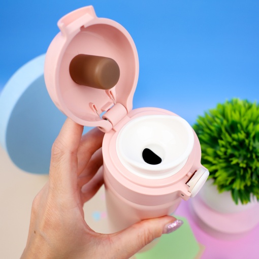 Термос "Cute puppy" №6445 розовый, 390 мл. оптом