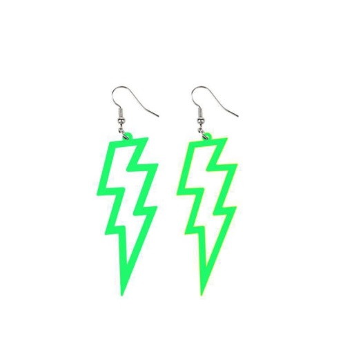 Серьги "Thunder" зелёный