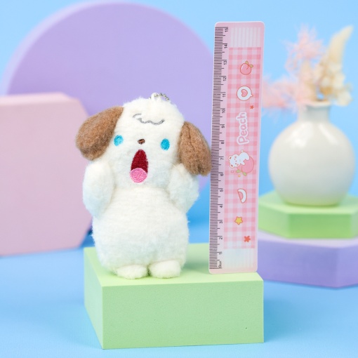 Мягкий брелок "Cry" собака, белый 10 см