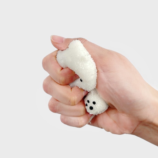 Антистресс "Собачка с бутылочкой" белый