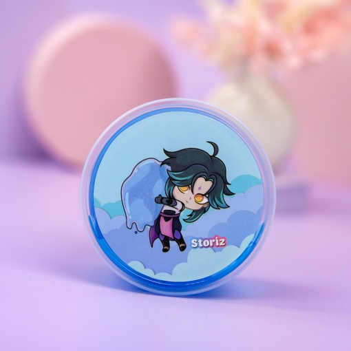 Слайм "Сяо" полупрозрачный (голубой), с наполнителем + тоторо, 200 гр. STORIZ