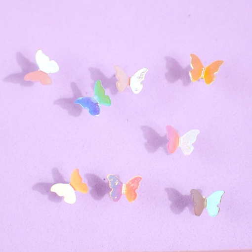 Серьги-гвоздики "Butterflies", 4 пары