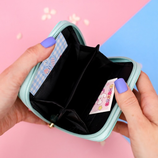 Мини-кошелек "Альпака" голубой