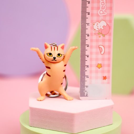 Брелок "Позирующий котик", рыжий