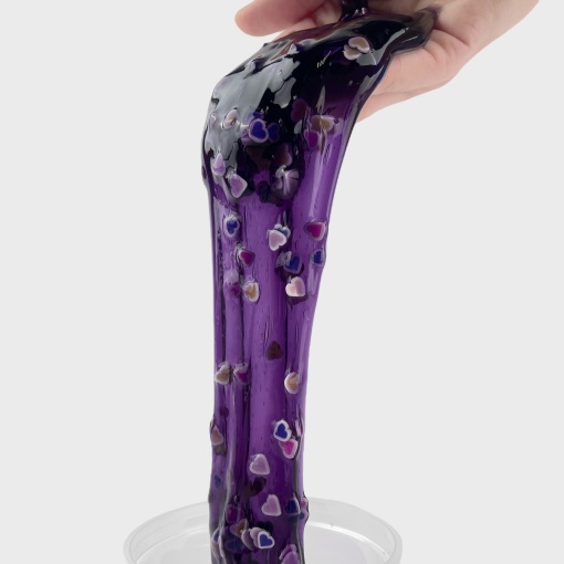 Слайм "Стекло" сиреневый, с дек наполнителем мело, 180гр STORIZ