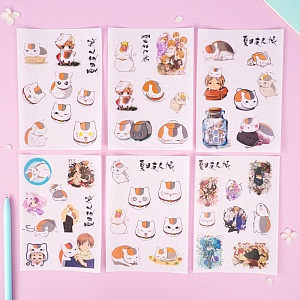 Набор наклеек "Тетрадь Дружбы Нацумэ" A6, 6 листов