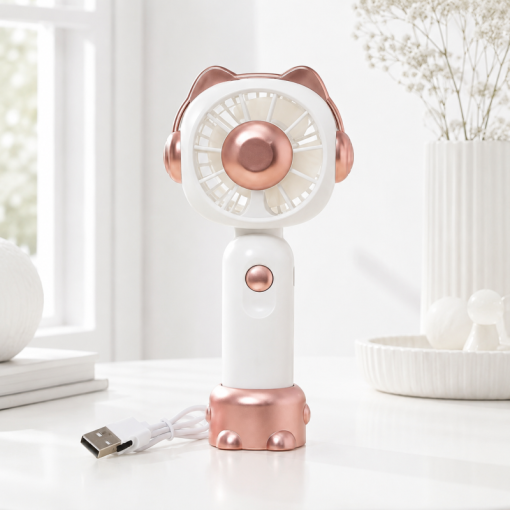 Вентилятор портативный "Kitten shaped small fan" бронзовый