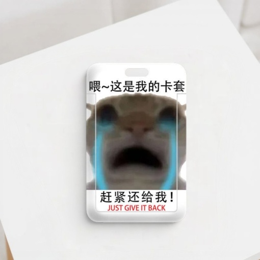 Чехол для карты "Meme cat" плачет