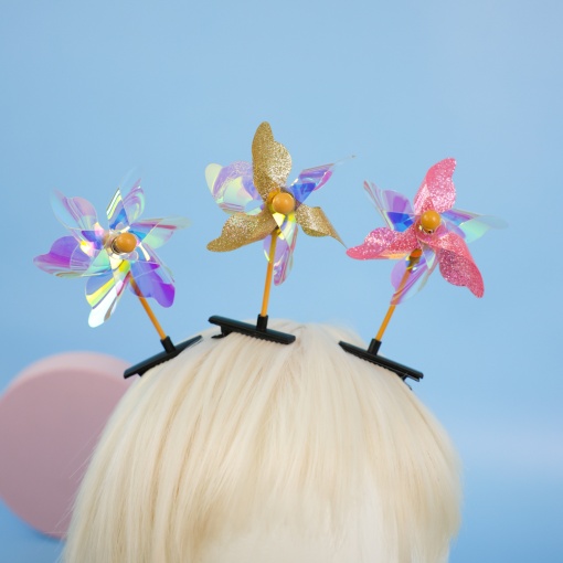 Заколка для волос "Мельница" в ассортименте, 1 шт