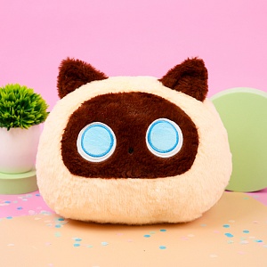 Мягкая игрушка-подушка "Кот" бежевый, 30 см