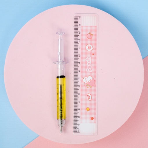 Ручка "Шприц" желтый (черный)