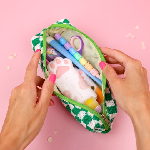 Пенал "Chess" плетёный 21х8см, зелёный 