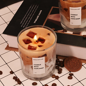 Свеча ароматическая "Cafe shop" Карамельный маккиато оптом