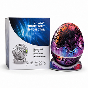 Проектор-колонка "Dragon Egg", космос 16см оптом