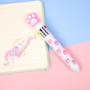 Ручка с десятью стержнями "Лапка 10в1" белый