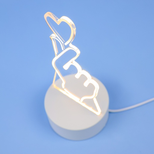 Ночник "Сердце" 3D (USB) оптом