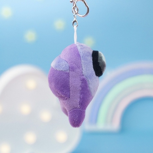 Мягкий брелок "Among Us" фиолетовый, 10 см