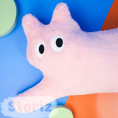 Мягкая игрушка-подушка "Кошечка Мяу" розовый, 100 см