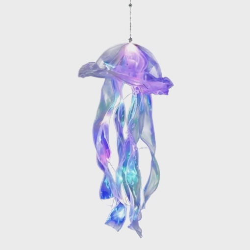 Ночник "Большая медуза" голубой, 16*50см оптом