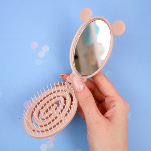 Расческа складная с зеркалом "Зайчик"