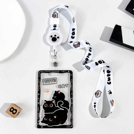 Чехол для карты "Black cat" cute