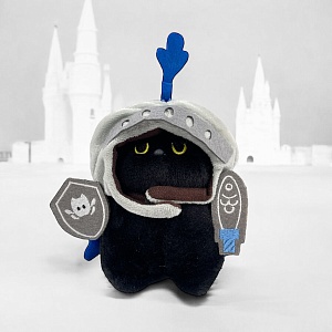 Мягкая игрушка "Котик-Рыцарь" черный