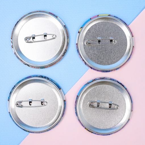 Набор круглых значков "Корица" 58 мм, (в коробке 24 набора по 4 значка)